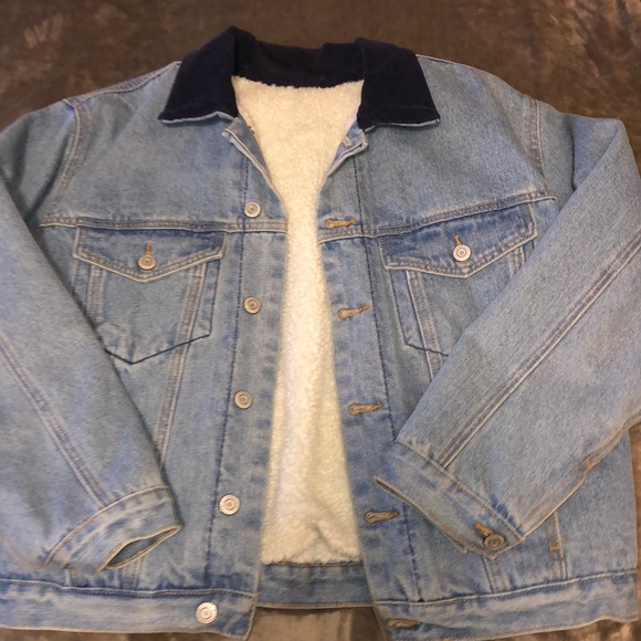 brandy Melville Jean jacket with corduroy collar - Picture 1 of 5